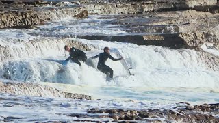 PADDLING OUT WAS BAD, TRYING TO GET IN WAS WORSE! 