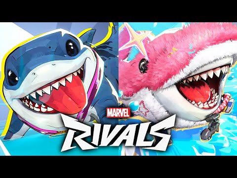 Marvel Rivals - All Jeff The Land Shark Abilities, Skins, Emotes, Intro & MVP Animations (4K 60FPS)