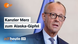 Interview mit Bundeskanzler Merz nach dem Treffen zwischen Trump und Putin | ZDFheute live