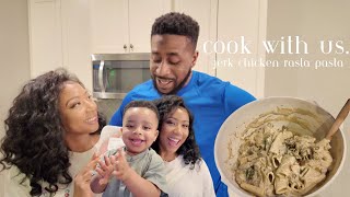 family vlog | dinner vibes 🍴 making jerk chicken rasta pasta from scratch with our toddler