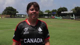 2026 August 10 - Canada Women's U19 v ICC Next Gen post match interview with Harper Chalmers