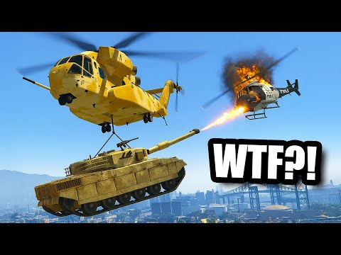 TROLLING PEOPLE WITH A FLYING TANK IN GTA 5 ONLINE! (NEW IRON MULE!) | GTA 5 THUG LIFE #594