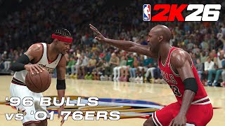 NBA 2K26 OFFICIAL FULL GAMEPLAY - '96 BULLS vs '01 76ERS - Michael Jordan vs Allen Iverson