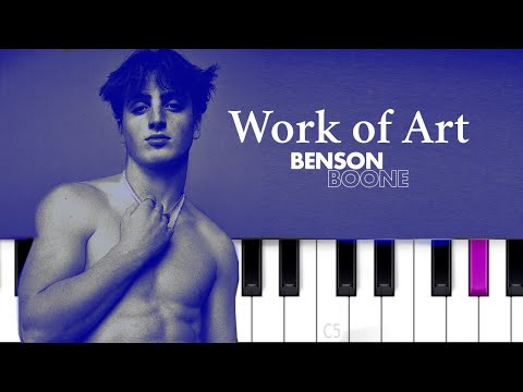 Benson Boone - Work Of Art  (Piano tutorial)