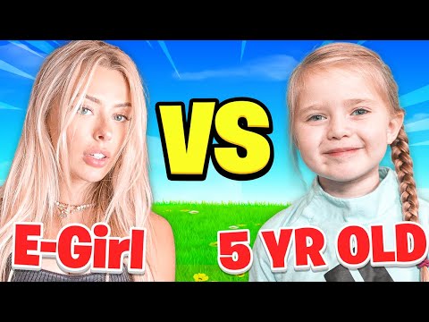 5 Year Old VS. World's BEST E-Girl (Fortnite 1v1)