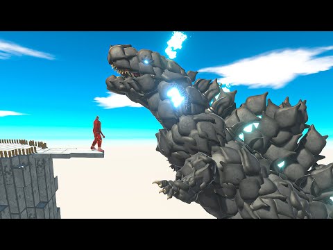 Colossal Godzilla vs Big and Little Size Units - Animal Revolt Battle Simulator