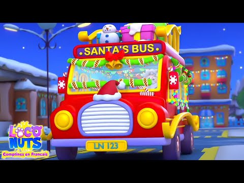 Roues Dans le Noël Bus + Plus Loco Nuts Chansons de Noël et Vidéos  Dessins Animés Pour Enfants