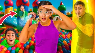 EXTREME HIDE and SEEK in World’s BIGGEST Bounce House! 