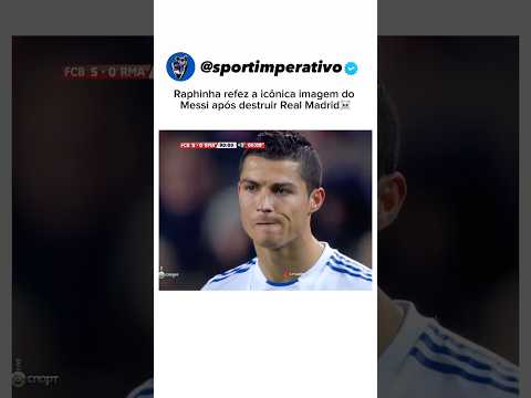 Raphinha refaz a icônica imagem do Messi após destruir o Real Madrid