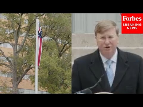 YouTube video thumbnail: Mississippi Gov. Tate Reeves Raises U.S. Flag 'Sojourn' In Honor Of America's 250th Birthday