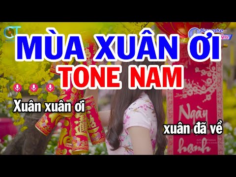 Karaoke Mùa Xuân Ơi Tone Nam ( Cm ) Nhạc Xuân 2025 || Karaoke Đồng Sen