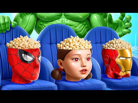 Фейковые Супергерои vs Настоящие Супергерои! Как прокрасться в кино челлендж!