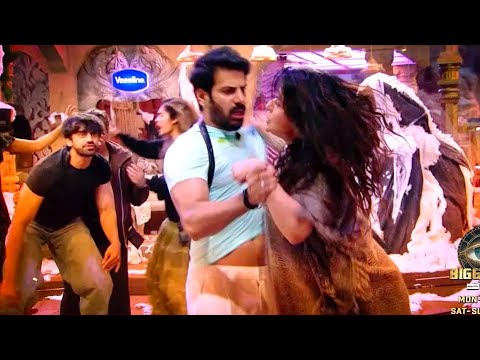 BIGG BOSS 18 NEW PROMO ! KARANVEER MEHRA PUSHED SARA ARFEEN KHAN ! BB 18 PROMO