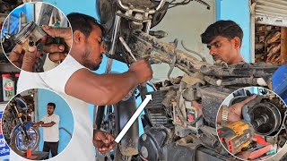 होंडा शाइन बाइक इंजन फिटिंग Bike White Smock Problem Solve 