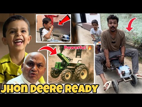 Finally New Ev Jhon Deere Me Battry Rakh Di😍 Swaraj Se Rce Ho Gyi Tractor For Kids