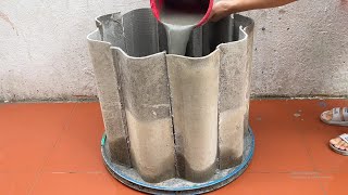 The Idea Of Recycling Old Asbestos Sheets Into A Wonderful Work . Diy Coffee Table And Flower Pots .