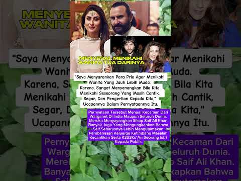 Saif Ali Khan mengeluarkan pernyataan yang membuat netizen em0si #bollywood #saifalikhan