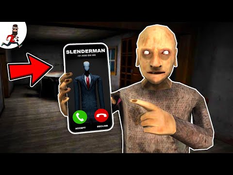 Slender man call Grandpa โบ funny horror granny game animation