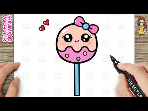 How to Draw a Cute Easy Lollipop for Kids Step by Step