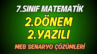 7. Sınıf Matematik 2. Dönem 2. Yazılı Provası Çözümlü Sorular | Meb  örnek Sınav