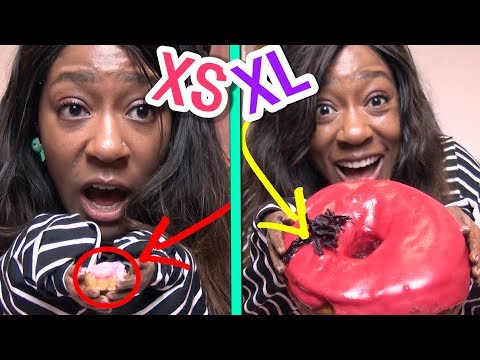 미니어쳐 도넛 vs 큰 도넛! 🍩Tiny DONUTS vs Large DONUTS