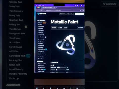 find almost any animated components #animation #components #webdevelopment
