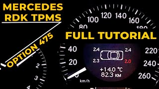 How to enable Option 475 Full RDK TPMS On Mercedes / Run Dynamic Control Option 477 475 470 Mercedes