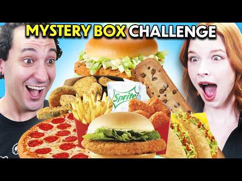 Fast Food Mystery Box Challenge: Value Menu Foods! (McDonalds, Taco Bell, Burger King)