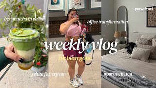 weekly vlog: HUGE white fox haul, apartment tea, office transformation, diy purse bowl & more