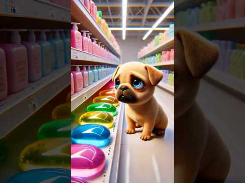Dog's Secret Bubble Plan! Watch cute Pup Create a Rainbow Bath! 🛁🐶