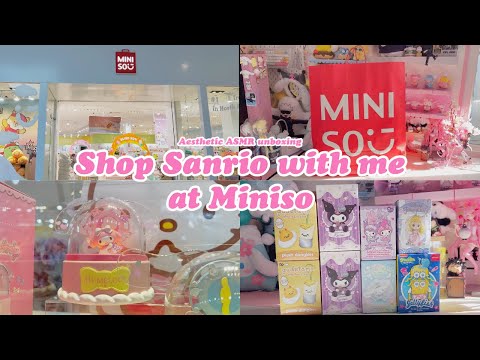 Shop Sanrio with me at Miniso 🌸 Blind Boxes and more! | Aesthetic ASMR unboxing