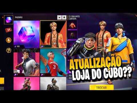 URGENTE!! NOVAS SKINS LOJA DO CUBO MÁGICO, RANK 50 VIVOS EMULADOR E ITENS OB48 - NOVIDADES FREE FIRE