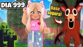 😱99 NOITES na FLORESTA do ROBLOX COM a BASE MAIS SEGURA!