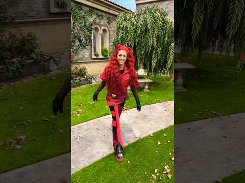 one of my most fun jobs ❤️‍🔥#shorts #disney #descendants #disneychannel #musical #red #stuntdouble