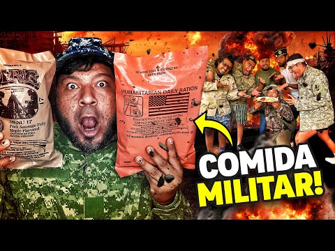 Probando COMIDA MILITAR con el CREW RETOJORJAIS | MRE USA MENU #3 lentejas y empanada de puerco