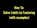 Limit and Factor Techniques in Algebra