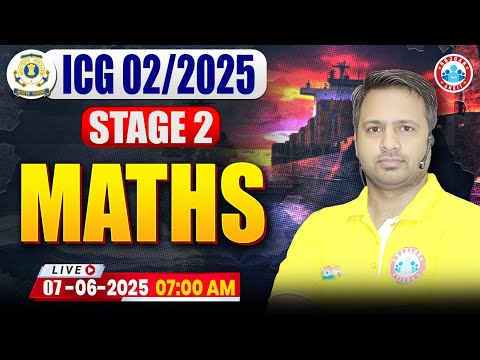 Indian Coast Guard Phase 2 | Coast Guard Stage 2 Maths Class | Maths For ICG By Rakesh Sir