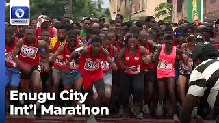 YouTube video thumbnail: Kenya, Ethiopia Dominate 2026 Enugu City International Marathon