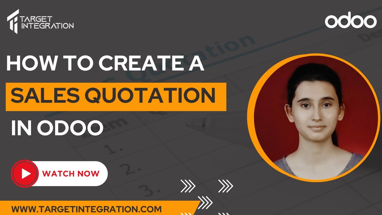 How to create sales quotation in Odoo? | 26.04.2023

Looking to create a sales quotation in Odoo? Target Integration has got you covered! In this informative video tutorial, our expert ...