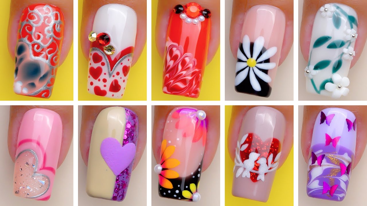 10 Beauty Nail Art Designs | Amazing Nails Art Tutorial