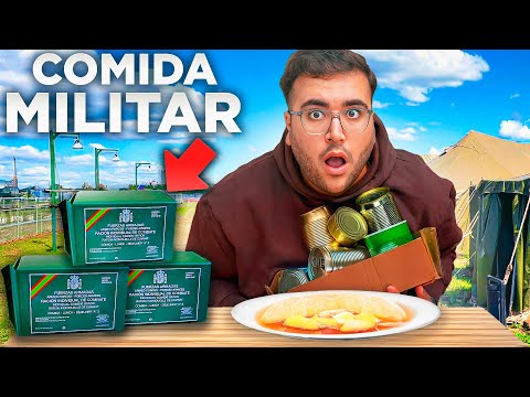 ESTUVE UN DIA ENTERO COMIENDO COMIDA MILITAR 😱