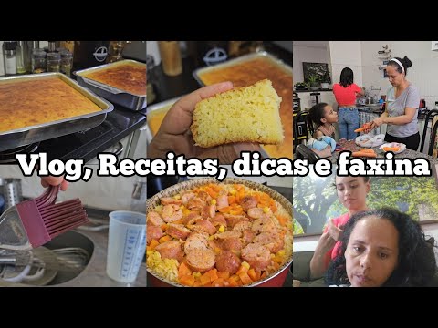 BROA DE FUBÁ COM QUEIJO que RECEITA perfeita, FAXINA NA CASA após um tempo precioso VLOG