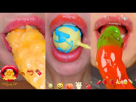 Emoji Food Challenge Satisfying ASMR Eating Mukbang