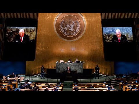 YouTube video thumbnail: UN General Assembly Votes to Back Two-State Solution for Israel and Palestine