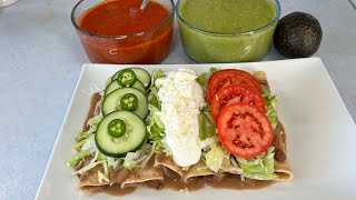 🔴 enfrijoladas mexicanas con salsa verde y roja ￼en vivo