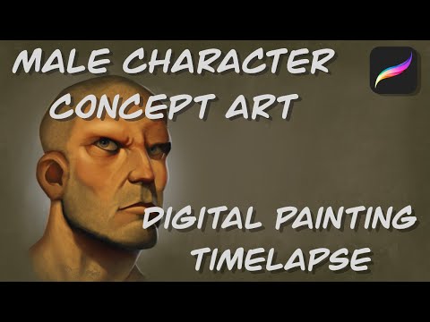 Male Character Concept Art - Procreate Time Lapse