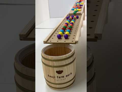 Marble Run ASMR ☆ HABA Wave Slope & Marble Pack Rail, wooden barrel #shorts #marblerun @marblerunone