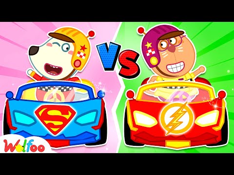 🏁 Mobil Superhero Mana yang Terbaik? 📺 Animasi Anak Terbaik | Wolfoo Indonesia