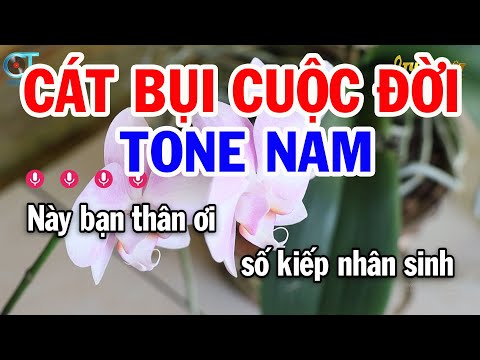 Karaoke Cát Bụi Cuộc Đời Tone Nam Gm | Nhạc Sống Tuấn Kiệt