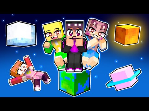 ¡ATRAPADO en un PLANETA con 3 FANS LOCAS! 🪐🌌 MINECRAFT